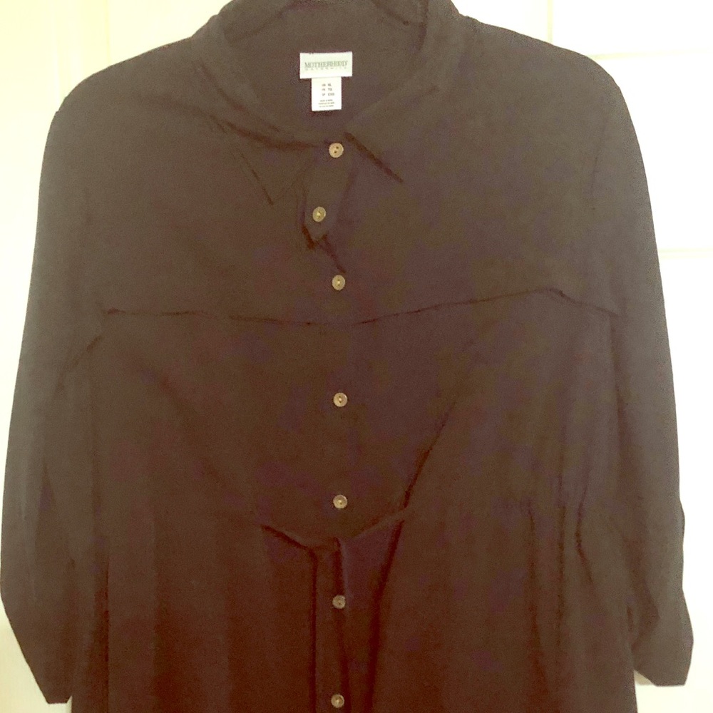 Black Maternity Shirt Dress